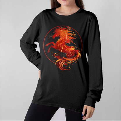 Best Horse Lover Shirt , Funny Horse UnisexT-Shirt/Hoodie/Sweatshirt HLT00 - Year of The Fire Horse 2026 Chinese New Year Strength T-Shirt