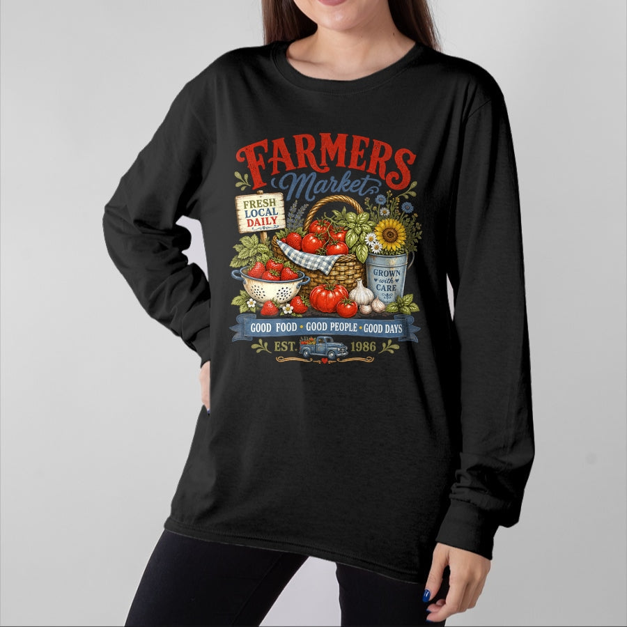 Best Farmer Life Shirt, Funny Farmer UnisexT-Shirt/Hoodie/Sweatshirt HLT00 - Farmer Market Good Food Farm Fresh Harvest Produce Stand T-Shirt