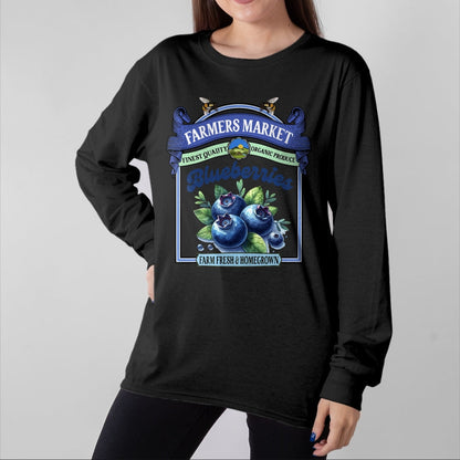 Best Farmer Life Shirt, Funny Farmer UnisexT-Shirt/Hoodie/Sweatshirt HLT00 - Farmers Market Fresh Gardening Farmers Market Blueberries T-Shirt