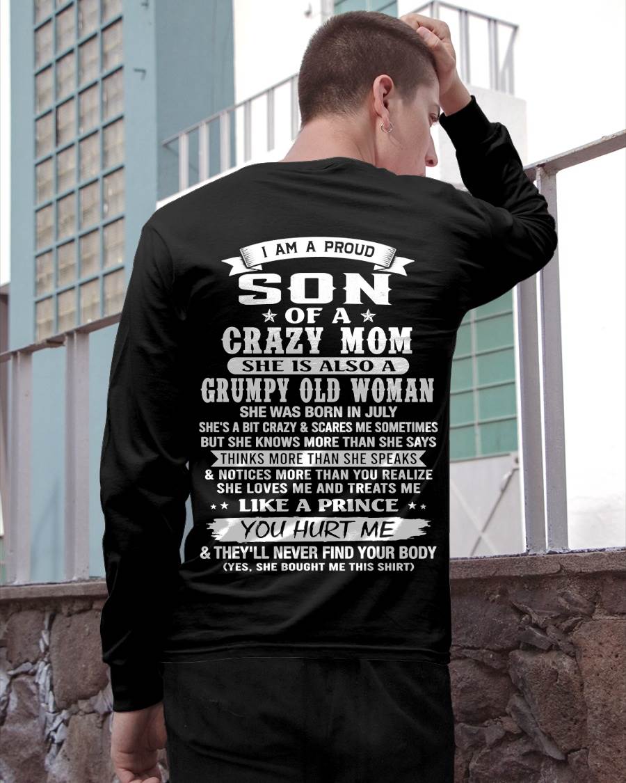 JULY - PROUD SON OF A CRAZY MOM - FROM MOM - TLEE07 (SKU2606-127-07)