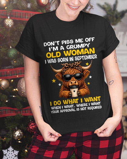 SEPTEMBER BORN WOMAN FUNNY SHIRT - FOR WOMEN - TLEE09 (SKU2607-217-09)