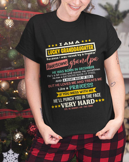 DECEMBER GRANDPA – BLESSED GRANDDAUGHTER RAISED BY AN AMAZING GRANDPA - FROM GRANDPA - TLEE12 (SKU2603-273-12)