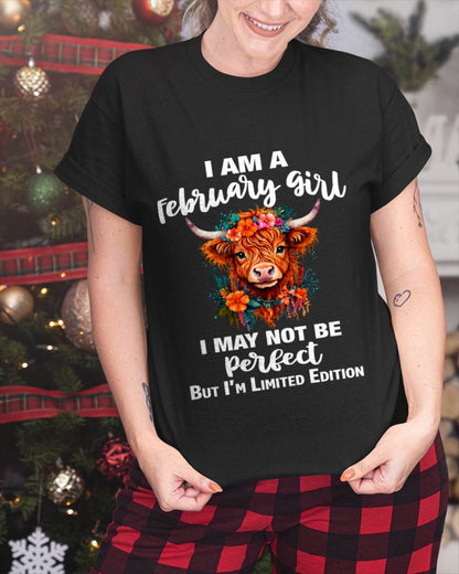 FEBRUARY GIRL ONE OF A KIND TEE - FOR WOMEN - TLEE02 (SKU2607-296-02)