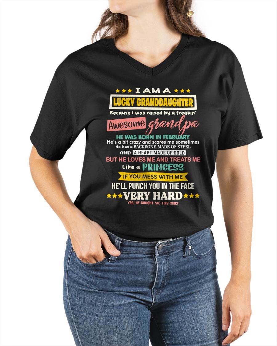 FEBRUARY GRANDPA – BLESSED GRANDDAUGHTER RAISED BY AN AMAZING GRANDPA - FROM GRANDPA - TLEE02 (SKU2603-273-02)