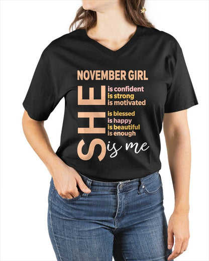 NOVEMBER GIRL - SELF LOVE TYPOGRAPHY - FOR WOMEN - TLEE11 (SKU2606-255-11)