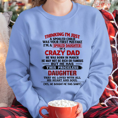 MARCH - SPOILED DAUGHTER OF A CRAZY DAD - FROM DAD - TLEE03 (SKU2610-884-03)