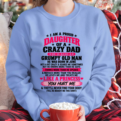 JUNE - PROUD DAUGHTER OF A CRAZY DAD - FROM DAD - TLEE06 (SKU2610-540-06)