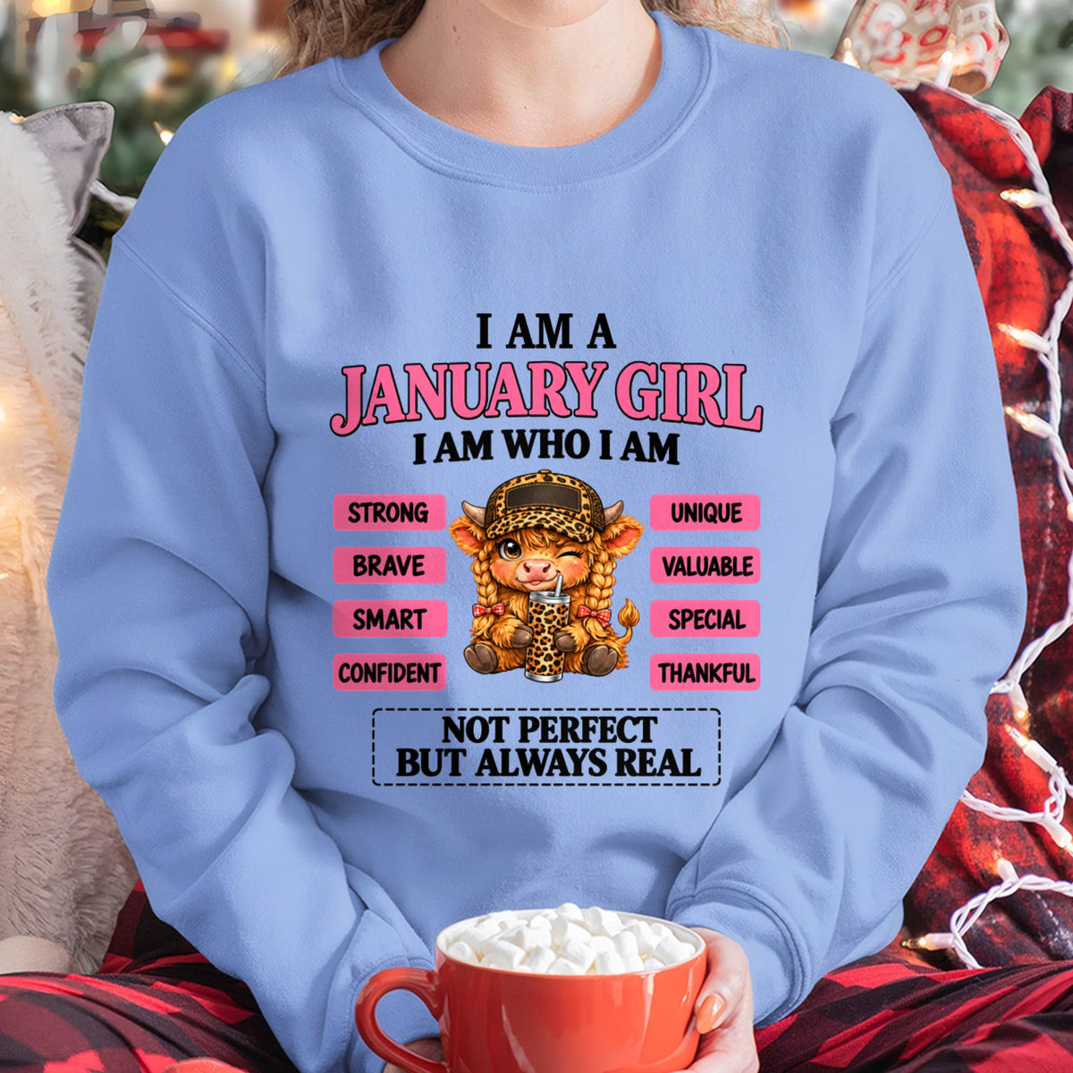 JANUARY GIRL – UNIQUE AND FEARLESS WOMAN TEE - FOR WOMEN - TLEE01 (SKU2610-616-01)