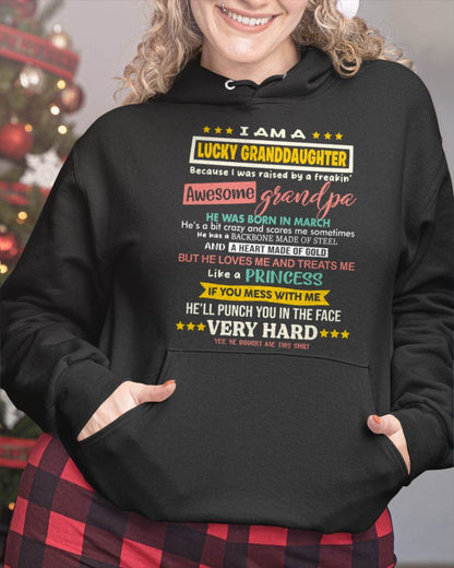 MARCH GRANDPA – BLESSED GRANDDAUGHTER RAISED BY AN AMAZING GRANDPA - FROM GRANDPA - TLEE03 (SKU2603-273-03)