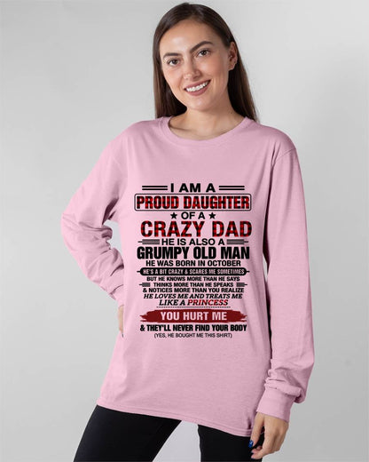 OCTOBER - BEST DAD BEST DAUGHTER SHIRT - FROM DAD - TLEE10 (SKU2608-27-10)