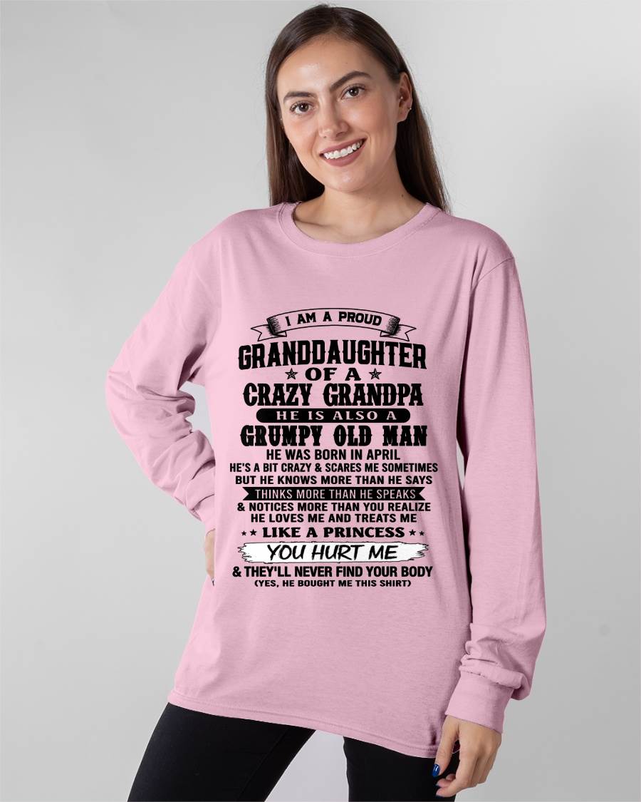 APRIL - PROUD GRANDDAUGHTER OF A CRAZY GRANDPA - FROM GRANDPA - TLEE04 (SKU2607-114-04)