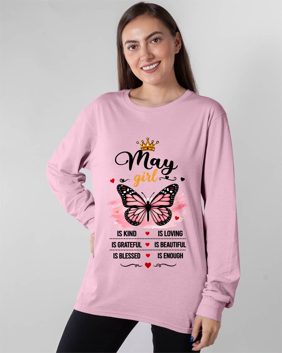 MAY GIRL BUTTERFLY SHIRT - FOR WOMEN - TLEE05 (SKU2608-593-05)