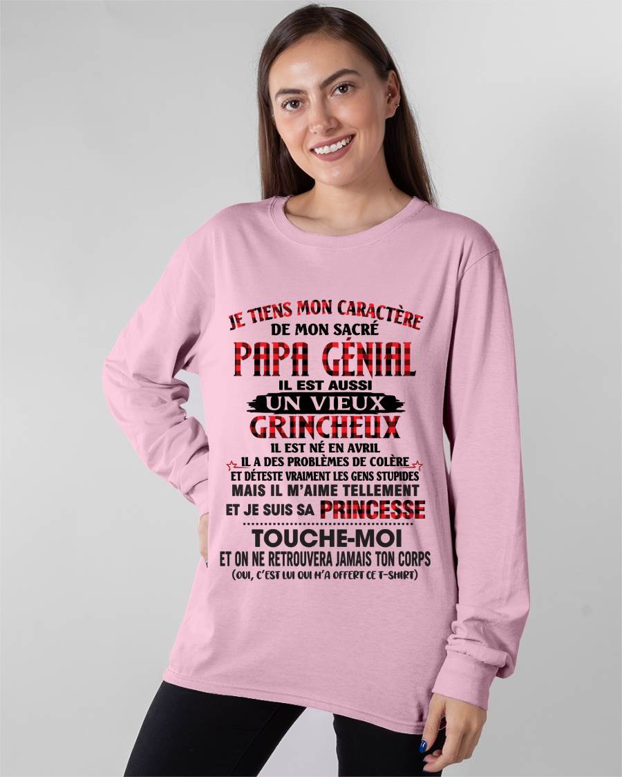 AVRIL / FILLE À PAPA GÂTÉE ET FIÈRE - CADEAU DE PAPA - TLEE04 (SKU2605-355-04)