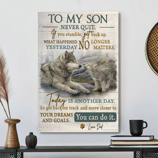 To My Son From Dad Canvas (SKU06-116)
