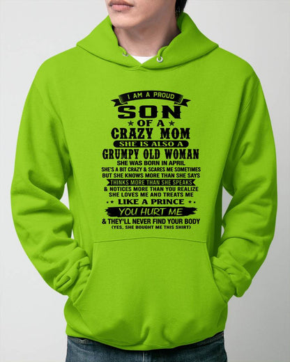 APRIL - PROUD SON OF A FREAKIN' AWESOME MOM - FROM MOM - TLEE04 (SKU2607-60-04)