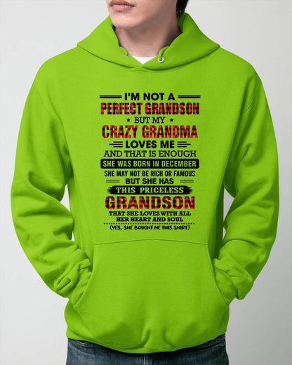 DECEMBER - NOT PERFECT, JUST GRANDMA’S FAVORITE GRANDSON - FROM GRANDMA - TLEE12 (SKU2606-362-12)
