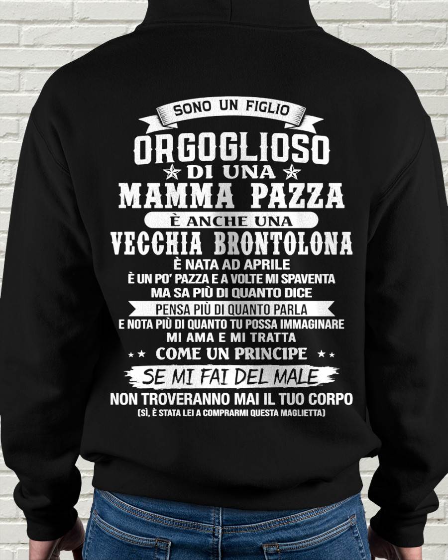 APRILE / FIGLIO DI UNA MAMMA PAZZA - REGALO DA MAMMA  - TLEE04 (SKU2606-204-04)