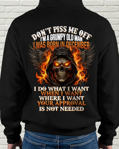 DECEMBER BORN – DON’T PISS ME OFF, I DO WHAT I WANT - FOR MAN - TLEE12 (SKU2603-332-12)