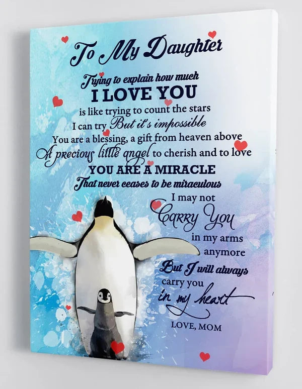 To My Daughter From Mom Canvas
