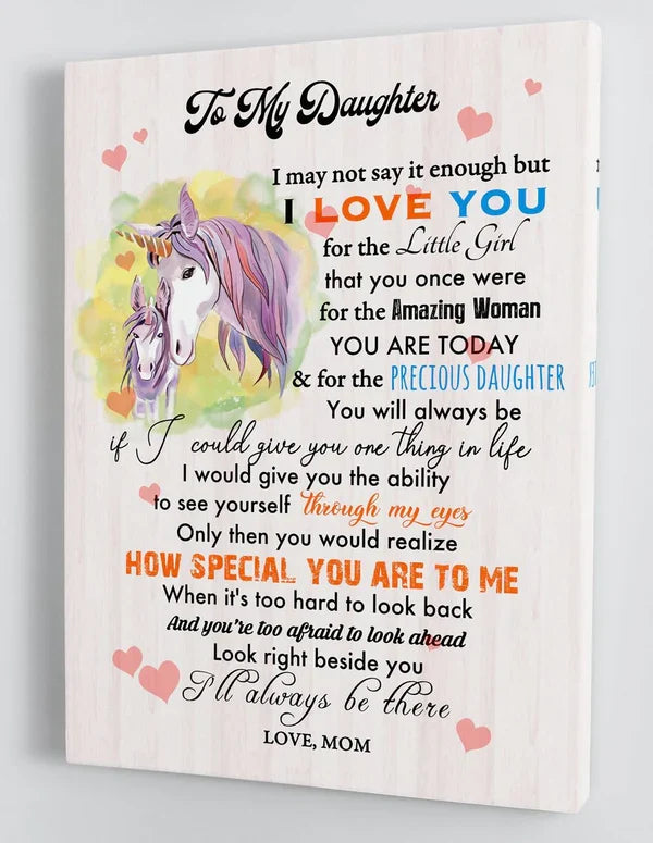 To My Daughter From Mom Canvas