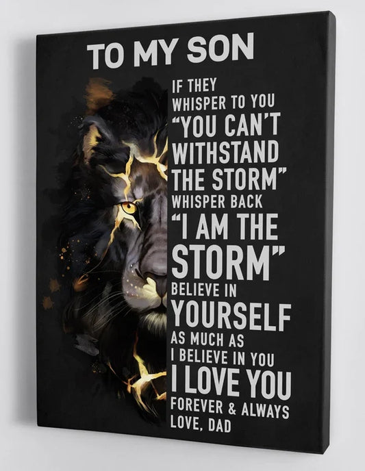To My Son From Dad Canvas