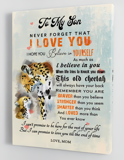 To My Son From Mom Canvas