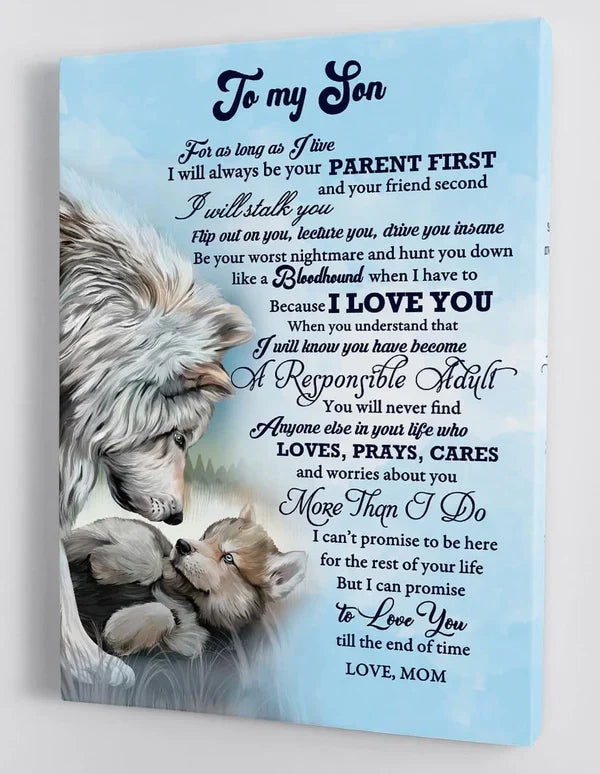 To My Son From Mom Canvas