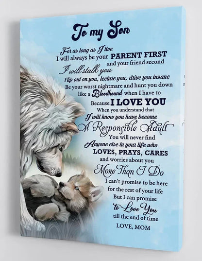 To My Son From Mom Canvas