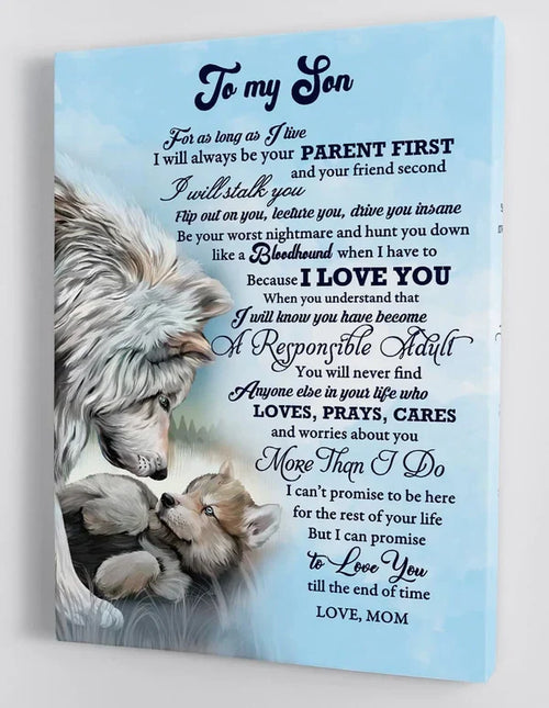 To My Son From Mom Canvas