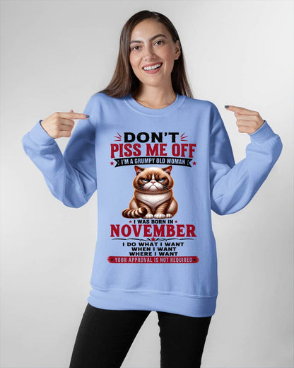 NOVEMBER – ZERO PATIENCE FUNNY CAT - FOR WOMEN - TLEE11 (SKU2608-291-11)