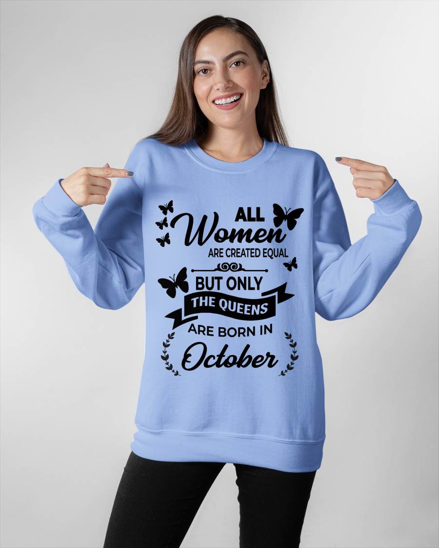 OCTOBER GIRLS ARE TRUE QUEENS - FOR WOMEN - TLEE10 (SKU2605-58-10)