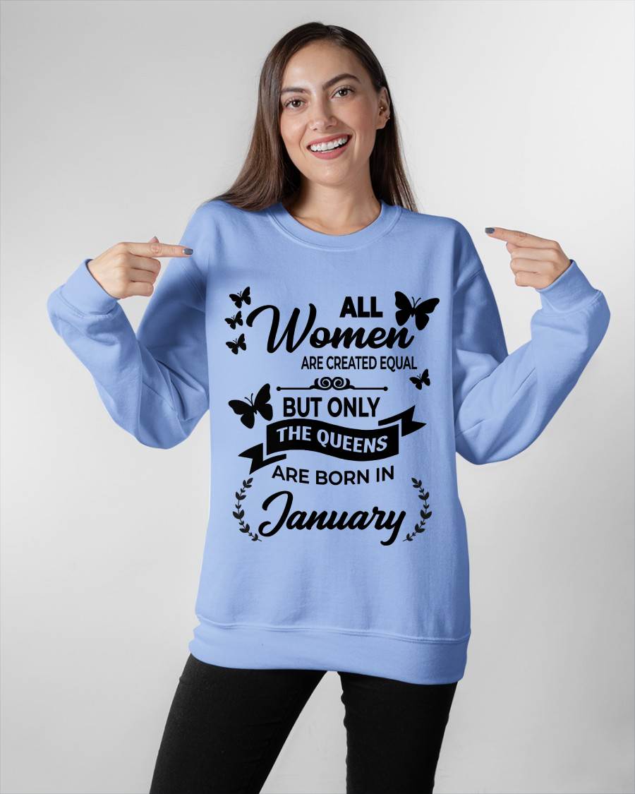 JANUARY GIRLS ARE TRUE QUEENS - FOR WOMEN - TLEE01 (SKU2605-58-01)