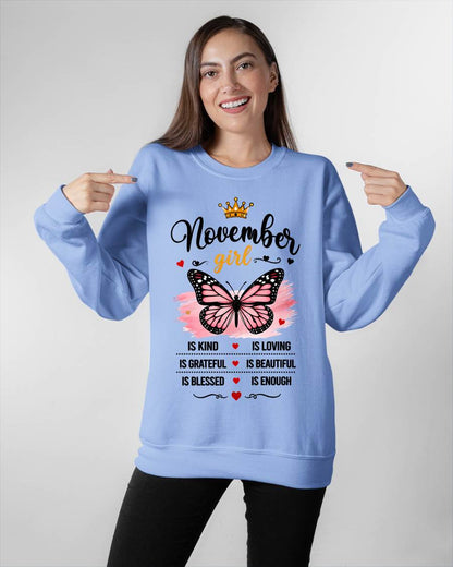 NOVEMBER GIRL BUTTERFLY SHIRT - FOR WOMEN - TLEE11 (SKU2608-593-11)