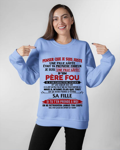 PAPA FOU, FILLE GÂTÉE - CADEAU DE PAPA - TLEE00 (SKU2605-354-00)