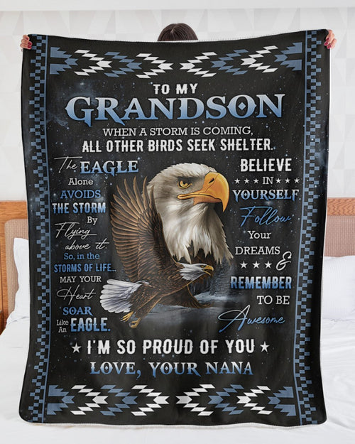 Special Gift For Your Grandson Blanket - From NANA