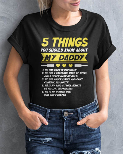 NOVEMBER - 5 THINGS YOU SHOULD KNOW ABOUT MY DADDY - FROM DAD - TLEE11 (SKU2606-53-11)
