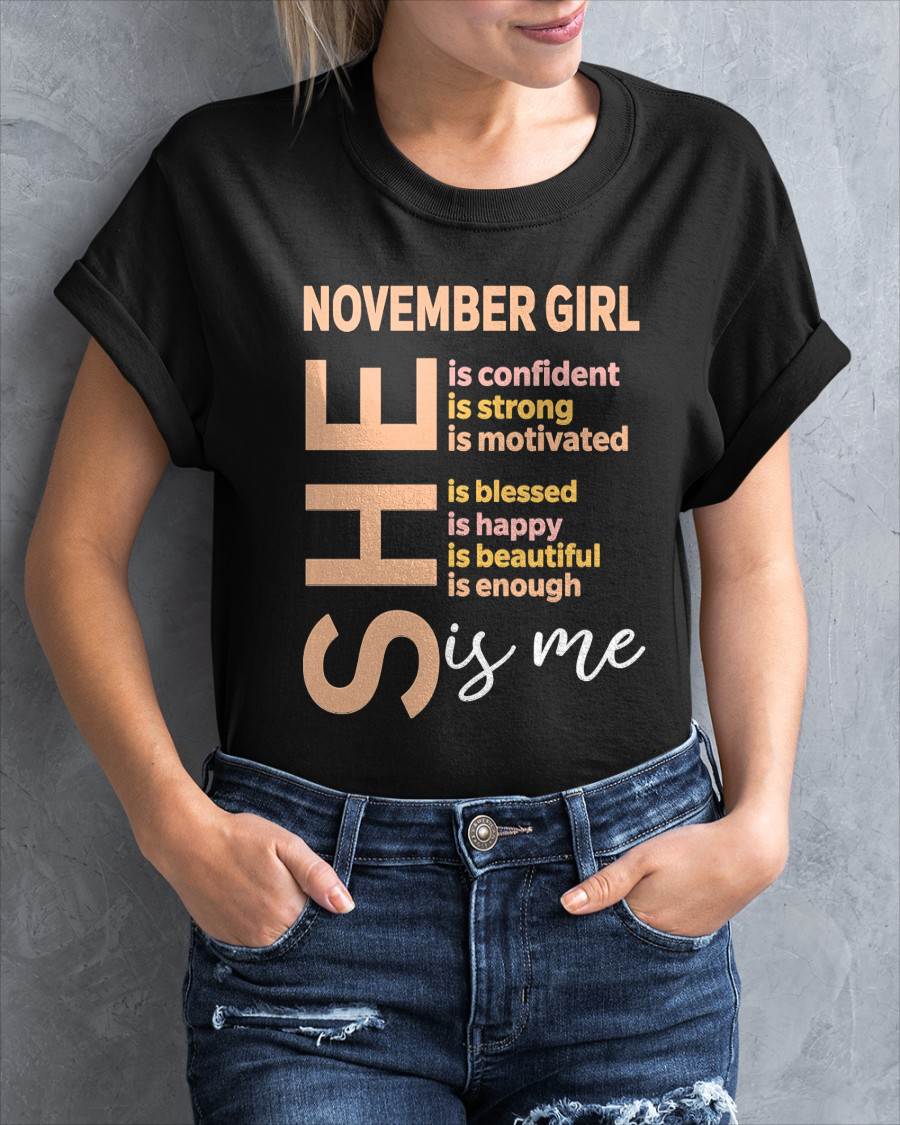 NOVEMBER GIRL - SELF LOVE TYPOGRAPHY - FOR WOMEN - TLEE11 (SKU2606-255-11)