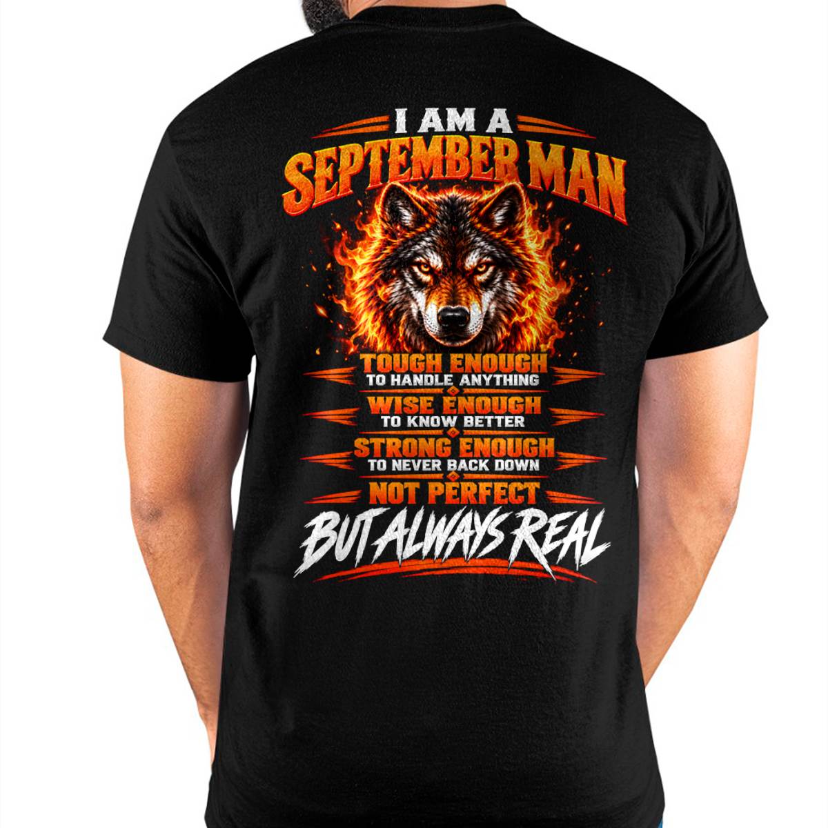 SEPTEMBER – NOT PERFECT BUT ALWAYS REAL , WOLF SHIRT - FOR MAN - TLEE09 (SKU2610-56-09)