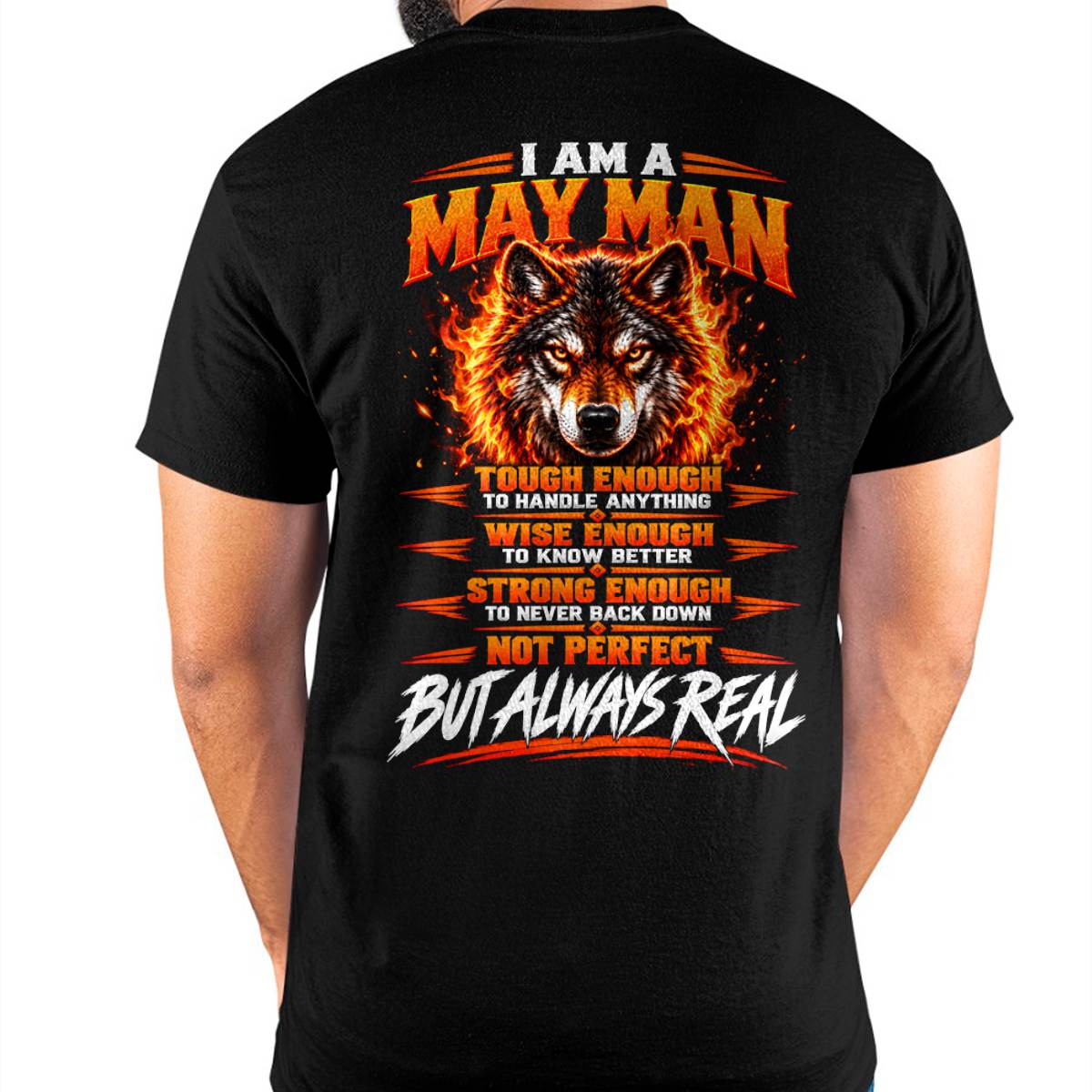 MAY – NOT PERFECT BUT ALWAYS REAL , WOLF SHIRT - FOR MAN - TLEE05 (SKU2610-56-05)