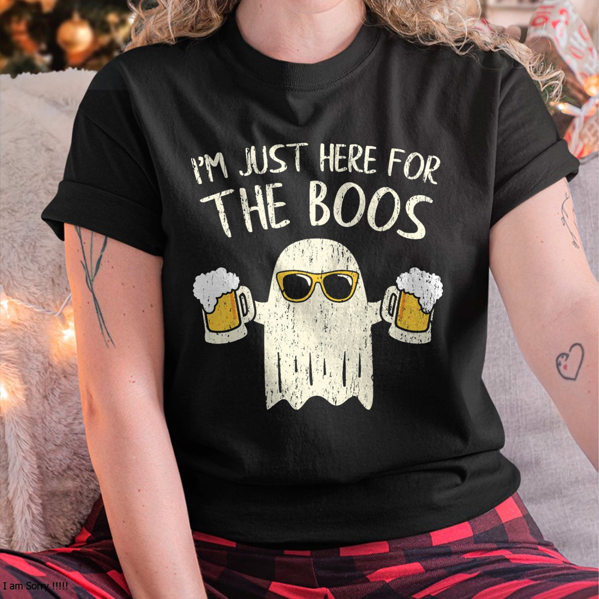 Hallowen Shirts for Family, Funny hallowen shirts, Hallowen Unisex T-Shirt/Hoodie/Sweatshirt HLT00 - Im Just Here for the Boos Funny Gift Halloween Ghost T-Shirt