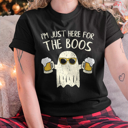 Hallowen Shirts for Family, Funny hallowen shirts, Hallowen Unisex T-Shirt/Hoodie/Sweatshirt HLT00 - Im Just Here for the Boos Funny Gift Halloween Ghost T-Shirt