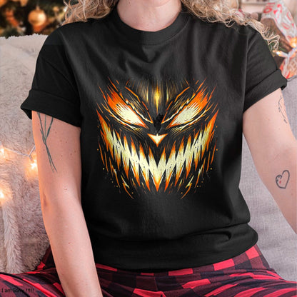 Hallowen Shirts for Family, Funny hallowen shirts, Hallowen Unisex T-Shirt/Hoodie/Sweatshirt HLT00 - Scary Jack O Lantern Face Carved Pumpkin Halloween Costume T-Shirt