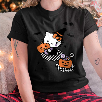 Hallowen Shirts for Family, Funny hallowen shirts, Hallowen Unisex T-Shirt/Hoodie/Sweatshirt HLT00 - Hello Kitty Trick or Treat Halloween Tee Shirt T-Shirt