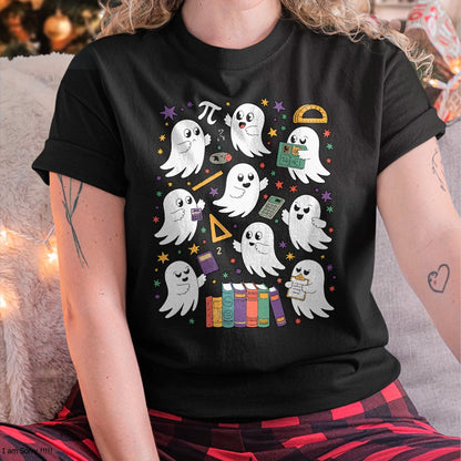 Hallowen Shirts for Family, Funny hallowen shirts, Hallowen Unisex T-Shirt/Hoodie/Sweatshirt HLT00 - Halloween Math Teacher Ghost Math Teacher Spooky Halloween T-Shirt