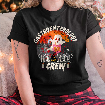 Hallowen Shirts for Family, Funny hallowen shirts, Hallowen Unisex T-Shirt/Hoodie/Sweatshirt HLT00 - Spooky gastroenterology Boo Crew endoscopy tech Halloween T-Shirt