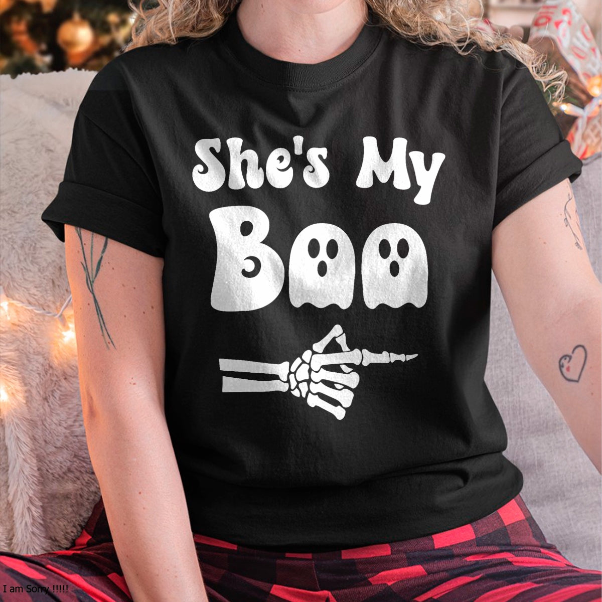 Hallowen Shirts for Family, Funny hallowen shirts, Hallowen Unisex T-Shirt/Hoodie/Sweatshirt HLT00 - She’s My Boo Skeleton Couples Matching Couple Halloween T-Shirt