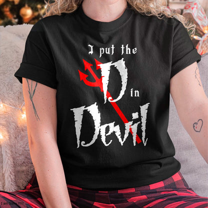 Hallowen Shirts for Family, Funny hallowen shirts, Hallowen Unisex T-Shirt/Hoodie/Sweatshirt HLT00 - I put D in Devil Halloween Matching Couple Boyfriend T-Shirt