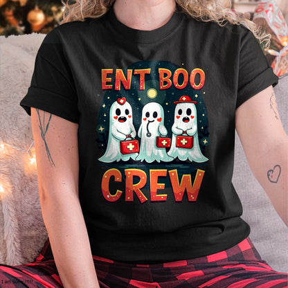 Hallowen Shirts for Family, Funny hallowen shirts, Hallowen Unisex T-Shirt/Hoodie/Sweatshirt HLT00 - Spooky Ent Boo Crew Halloween Ent Nurse Practitioner T-Shirt