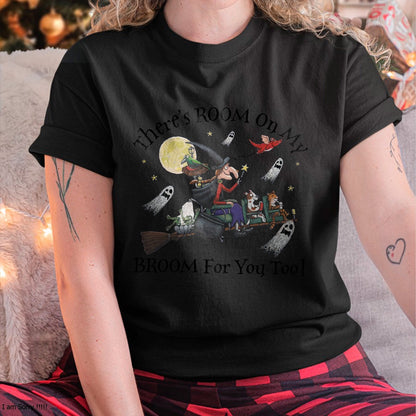 Hallowen Shirts for Family, Funny hallowen shirts, Hallowen Unisex T-Shirt/Hoodie/Sweatshirt HLT00 - Halloween There's Room On My Broom For You Too Teacher Long Sleeve T-Shirt
