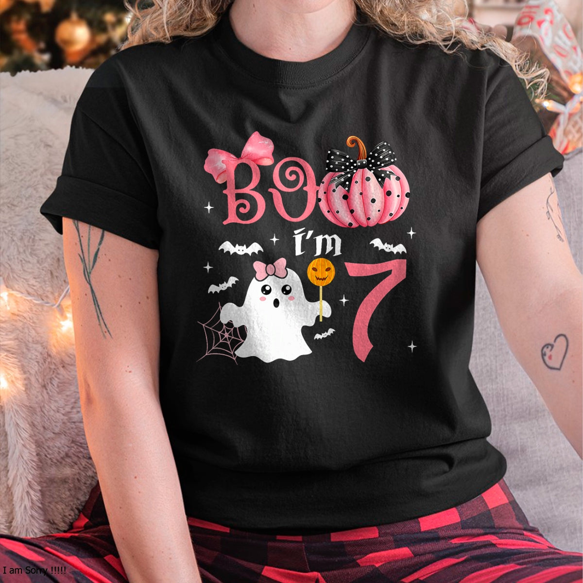 Hallowen Shirts for Family, Funny hallowen shirts, Hallowen Unisex T-Shirt/Hoodie/Sweatshirt HLT00 - Boo I'm Seven Ghost Seventh 7th Birthday Halloween Girls T-Shirt